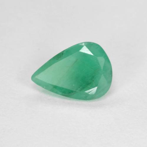 Esmeralda verde natural de 0,55 ct, en forma de pera, SI-I1