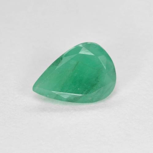 Esmeralda verde natural de 0,55 ct, en forma de pera, SI-I1