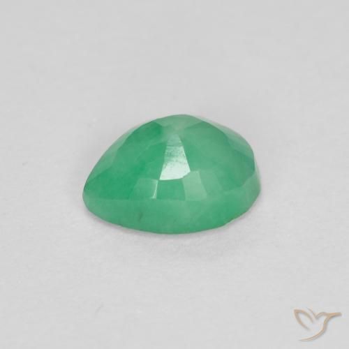 Esmeralda Verde medio natural de 0.37 ct, En forma de pera, SI