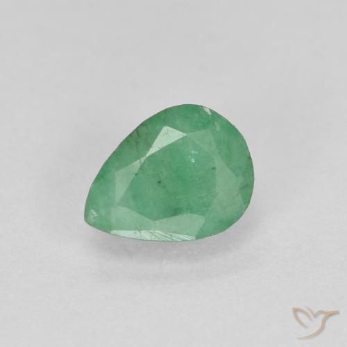 0.37ct Natural Verde medio Esmeralda, En forma de pera, SI
