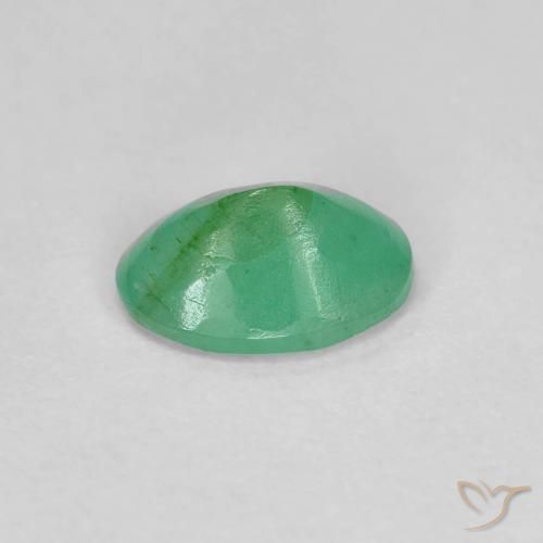 Esmeralda Verde eléctrico natural de 0.67 ct, Corte Óvalo, VS-SI