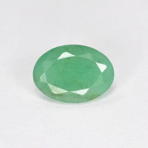 Esmeralda verde natural de 0,66 ct, corte óvalo, VS-SI