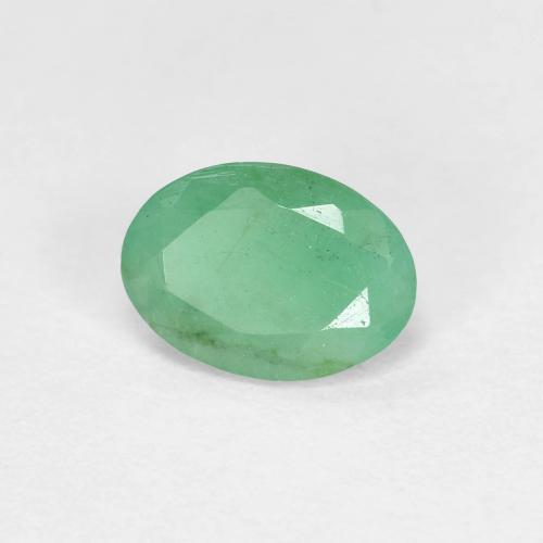Esmeralda verde natural de 0,66 ct, corte óvalo, VS-SI