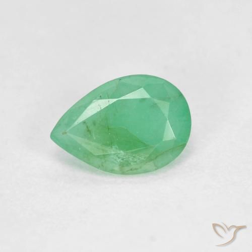 0.55ct Natural Verde helecho Esmeralda, En forma de pera, VS-SI