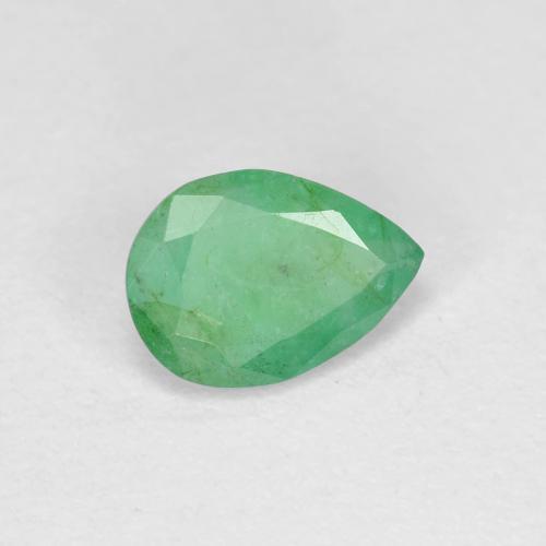 Esmeralda Verde amarillento natural de 0.62 ct, En forma de pera, VS-SI