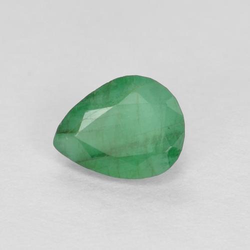 Esmeralda Verde trébol natural de 0.37 ct, En forma de pera, VS-SI