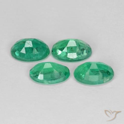 Gemas de Esmeralda Verde medio natural de 1.73 ct, Ovalada, VS-SI