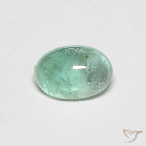 0.40ct Natural Verde claro Esmeralda, Ovalada, Transparente