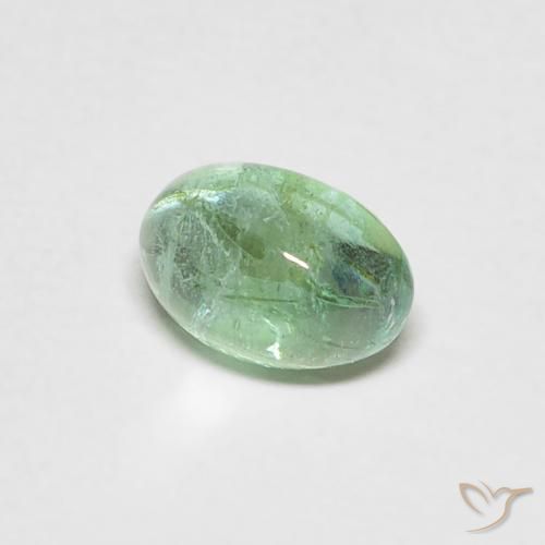 Esmeralda Menta claro natural de 0.42 ct, Ovalada, Transparente