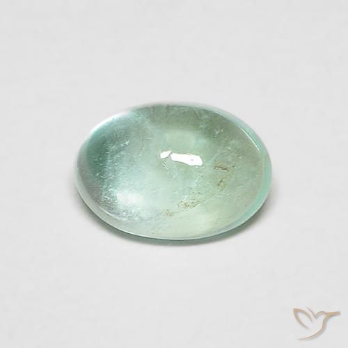 0.51ct Natural Azul verdoso Esmeralda, Ovalada, Transparente