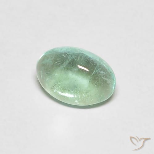 Esmeralda Verde menta claro natural de 0.40 ct, Ovalada, Transparente