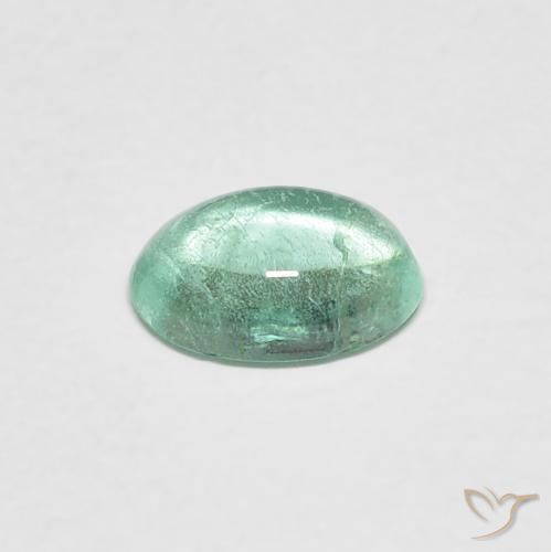 Esmeralda Verde menta claro natural de 0.40 ct, Ovalada, Transparente