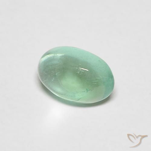 0.40ct Natural Verde frío claro Esmeralda, Ovalada, Transparente