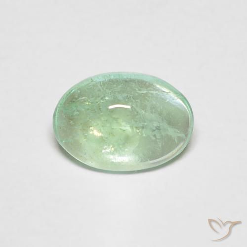 0.58ct Natural Verde claro Esmeralda, Ovalada, Transparente, Photo A