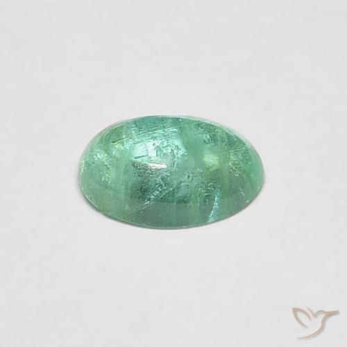 Esmeralda Verde menta natural de 0.40 ct, Ovalada, Transparente