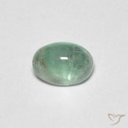 Esmeralda Verde menta claro natural de 0.37 ct, Ovalada, Transparente