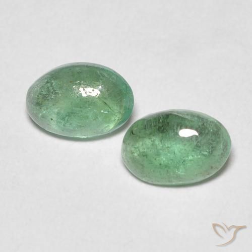 0.76ctw Natural Verde pino Esmeralda, Ovalada, Transparente