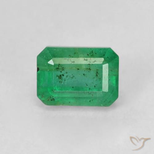 Esmeralda verde natural de 0,98 ct, corte esmeralda, SI