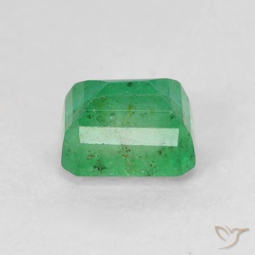 Esmeralda verde natural de 0,98 ct, corte esmeralda, SI