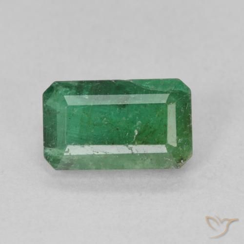 1.06ct Natural Verde claro Esmeralda, corte esmeralda, SI