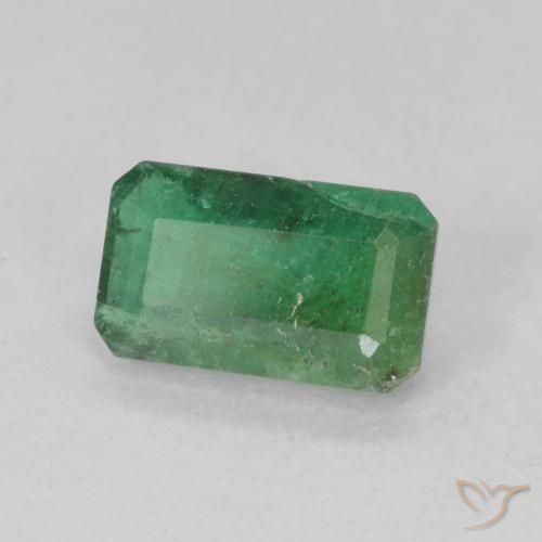 Esmeralda Verde claro natural de 1.06 ct, Corte Octágono / Esmeralda, SI