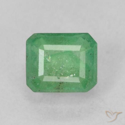 0.81ct Natural Verde claro Esmeralda, corte esmeralda, SI