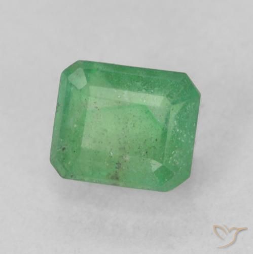 Esmeralda Verde claro natural de 0.81 ct, Corte Octágono / Esmeralda, SI