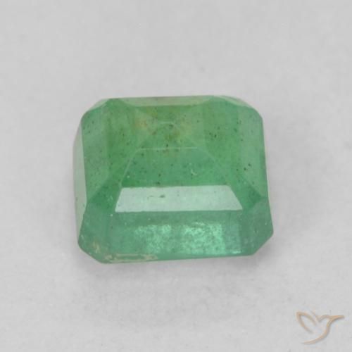 Esmeralda Verde claro natural de 0.81 ct, Corte Octágono / Esmeralda, SI