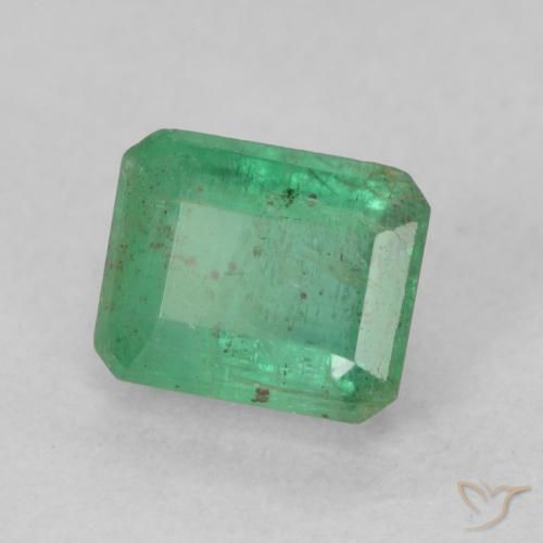 Esmeralda Verde frío claro natural de 0.74 ct, Corte Octágono / Esmeralda, SI