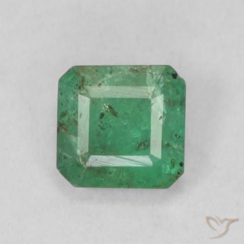 0.52ct Natural Verde frío Esmeralda, corte esmeralda, SI