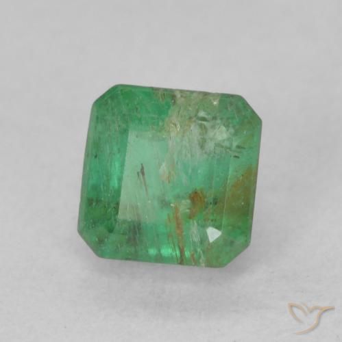 Esmeralda Verde pistacho natural de 0.72 ct, Corte Octágono / Esmeralda, SI