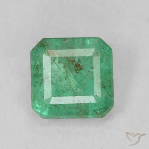 0.66ct Natural Verde esmeralda claro Esmeralda, corte esmeralda, SI
