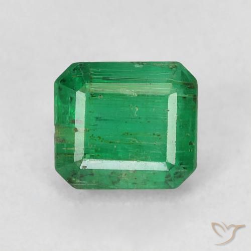 0.77ct Natural Verde medio Esmeralda, corte esmeralda, SI