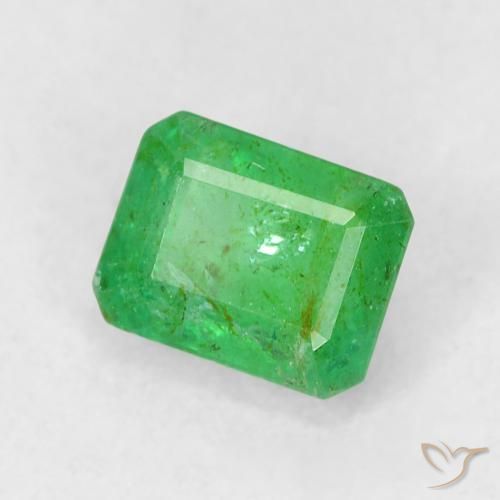 Esmeralda verde natural de 0,50 ct, corte esmeralda, SI