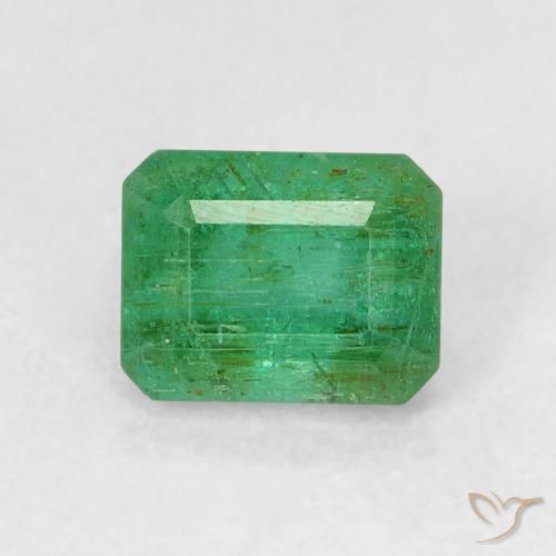 0.58ct Natural Verde trébol Esmeralda, corte esmeralda, SI