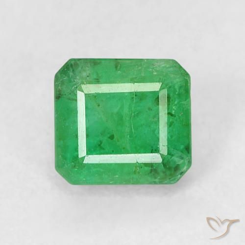 0.72ct Natural Verde medio Esmeralda, corte esmeralda, SI-I1