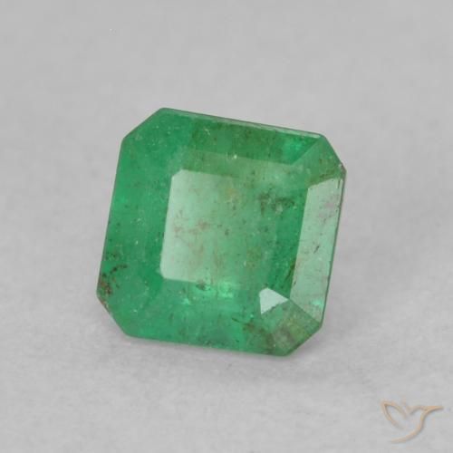Esmeralda Verde claro natural de 0.35 ct, Corte Octágono / Esmeralda, SI