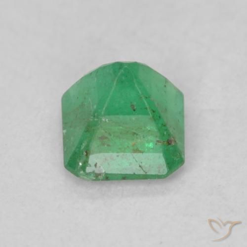 Esmeralda Verde claro natural de 0.35 ct, Corte Octágono / Esmeralda, SI