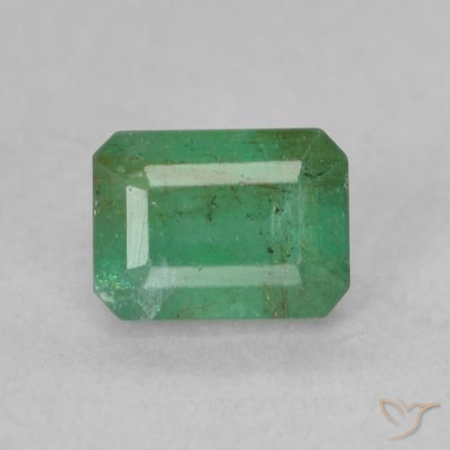 0.57ct Natural Verde medio Esmeralda, corte esmeralda, SI