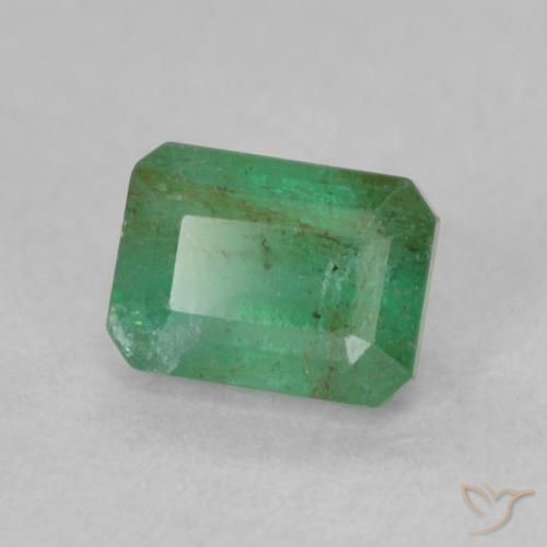 Esmeralda Verde medio natural de 0.57 ct, Corte Octágono / Esmeralda, SI