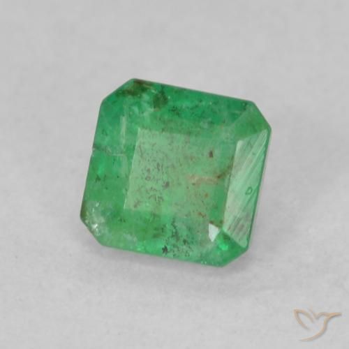 Esmeralda Verde trébol natural de 0.35 ct, Corte Octágono / Esmeralda, SI-I1