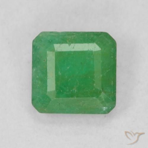 0.42ct Natural Verde amarillento Esmeralda, corte esmeralda, SI
