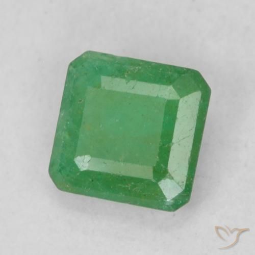 Esmeralda Verde amarillento natural de 0.42 ct, Corte Octágono / Esmeralda, SI