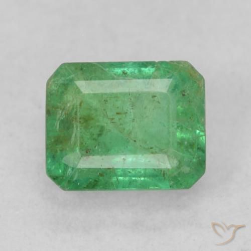 0.51ct Natural Verde medio Esmeralda, corte esmeralda, SI-I1