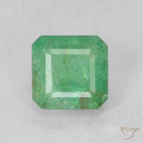 0.44ct Natural Verde trébol Esmeralda, corte esmeralda, SI
