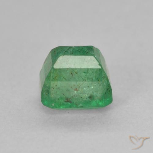 Esmeralda Verde claro medio natural de 0.89 ct, Corte Octágono / Esmeralda, SI