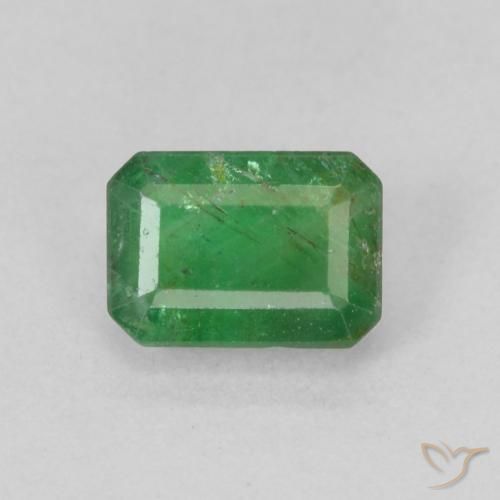 0.69ct Natural Verde medio Esmeralda, corte esmeralda, SI