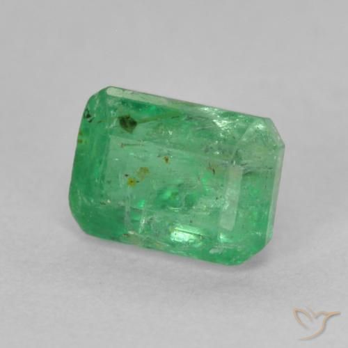 Esmeralda Verde claro natural de 1.13 ct, Corte Octágono / Esmeralda, SI-I1