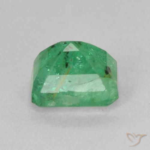 Esmeralda Verde claro natural de 1.13 ct, Corte Octágono / Esmeralda, SI-I1
