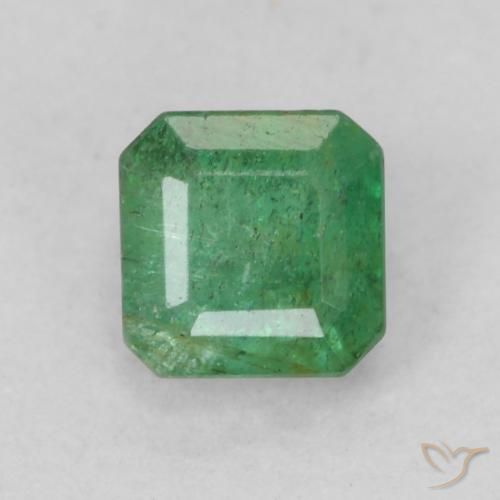 0.34ct Natural Verde medio Esmeralda, corte esmeralda, SI